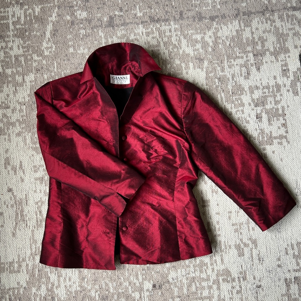 Gianni Shimmery Red Blazer